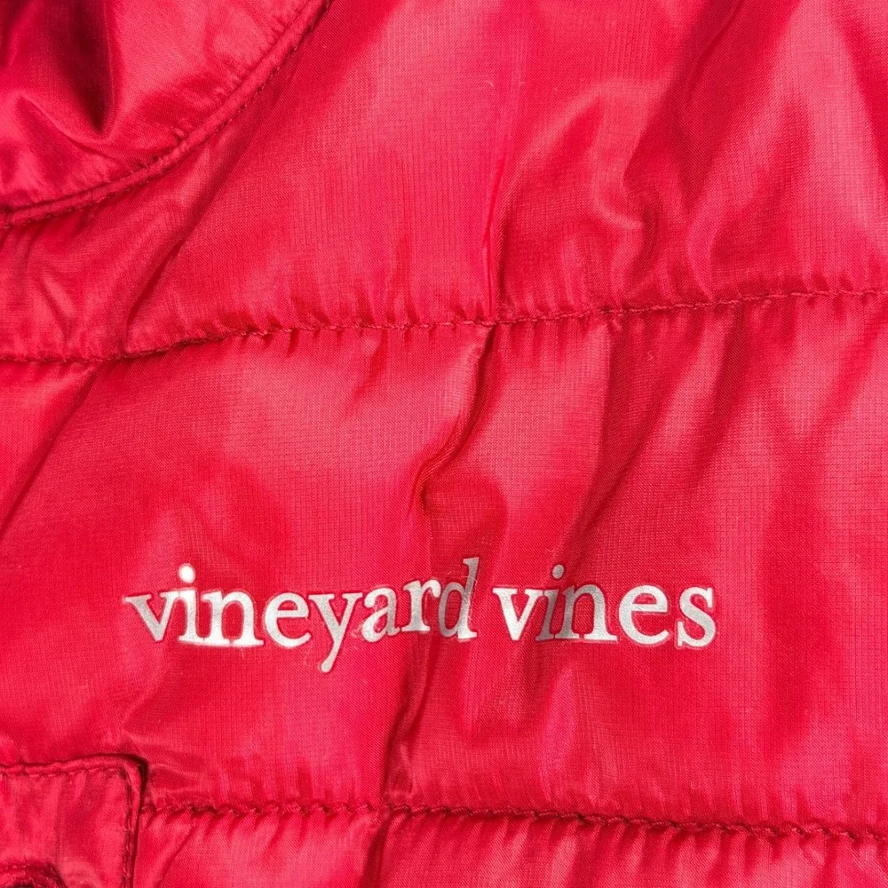 Vineyard Vines Puffer Vest 3O6001 Boys XL Red Quilted Full Zip Excellent